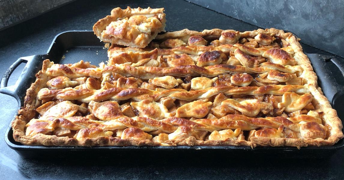 Apple Slab Pie in Buttermilk Pastry