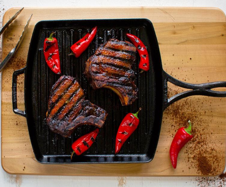 Espresso Rubbed Bone-in Pork Chops