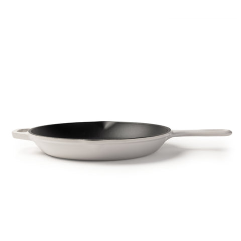 11 Inch Enameled Cast Iron Skillet, Oyster
