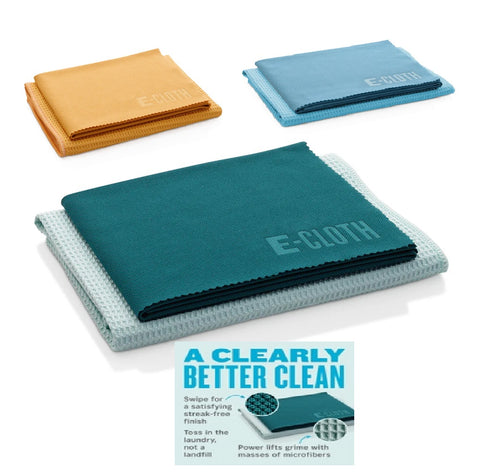 E-CLOTH WINDOW CLEANING KIT GREEN includes  2 Types of cloth