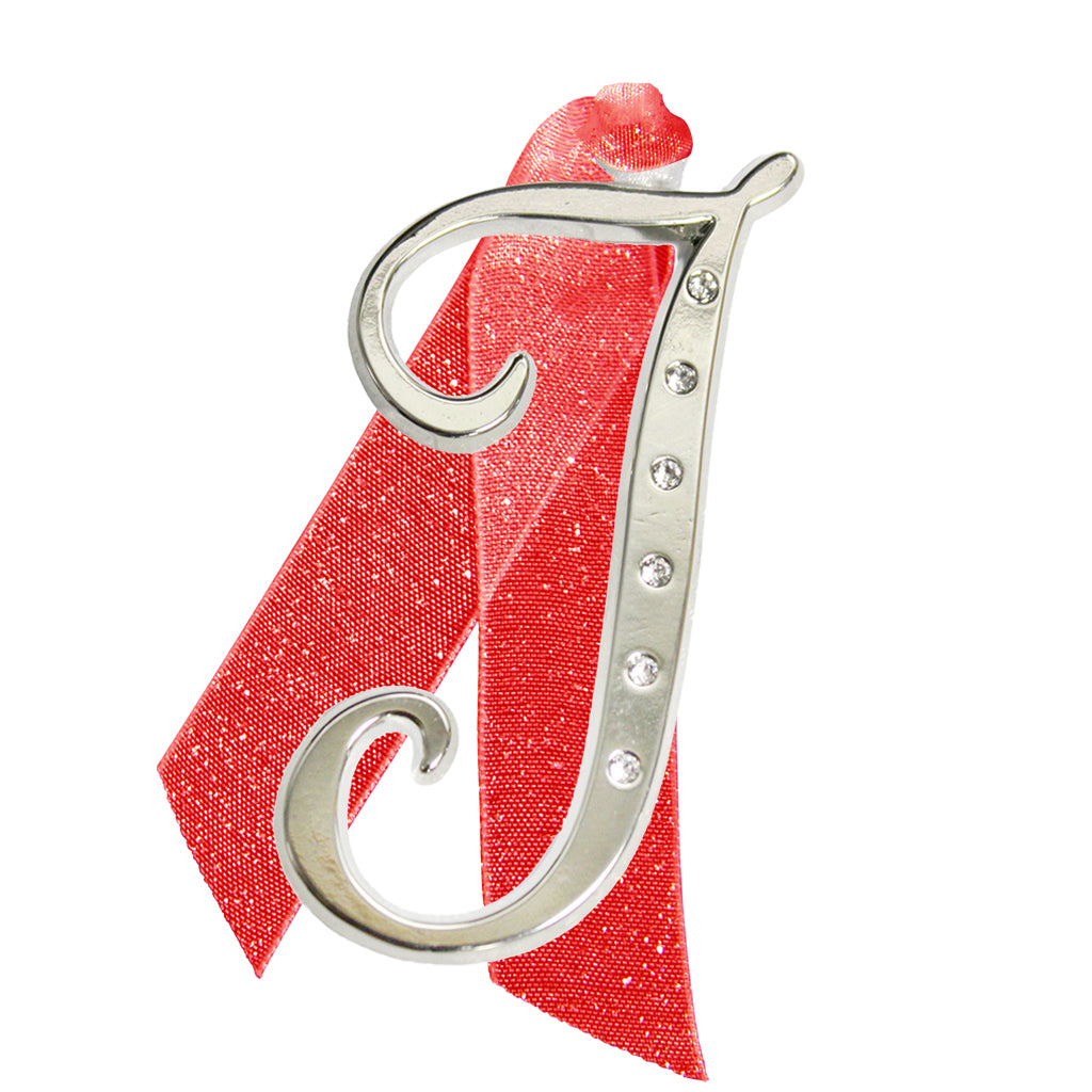Letter "J" Holiday "Romantique Fonts" Ornaments Made with Crystals from NOELLE™