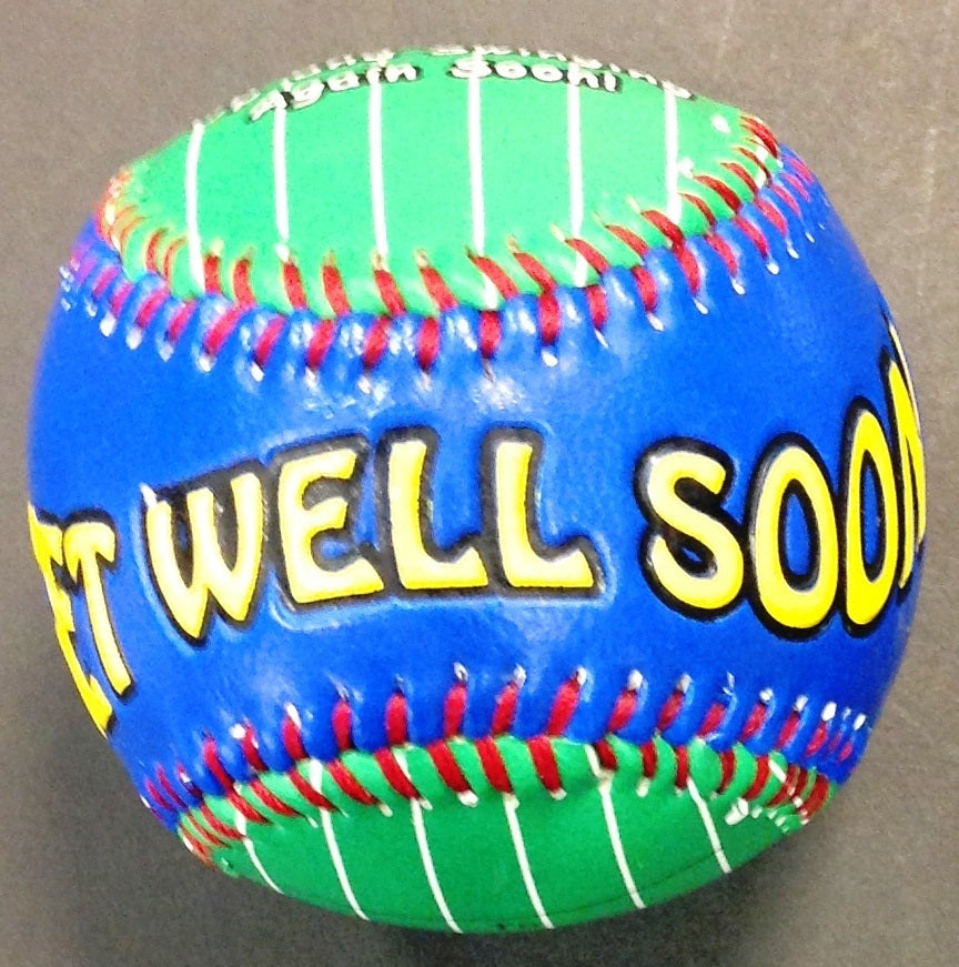"Get Well" Baseball In Acrylic Cube by Counseltron