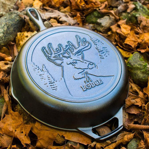 Wildlife Series- 10.25 Inch Cast Iron Skillet with Deer Scene by Lodge