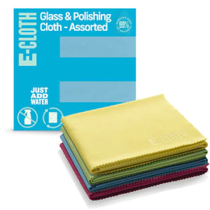 E-CLOTH Glass & Polishing Cloth Assorted Multipack 4 pack